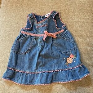 Oshkosh Denim Baby Dress with Pink Accents